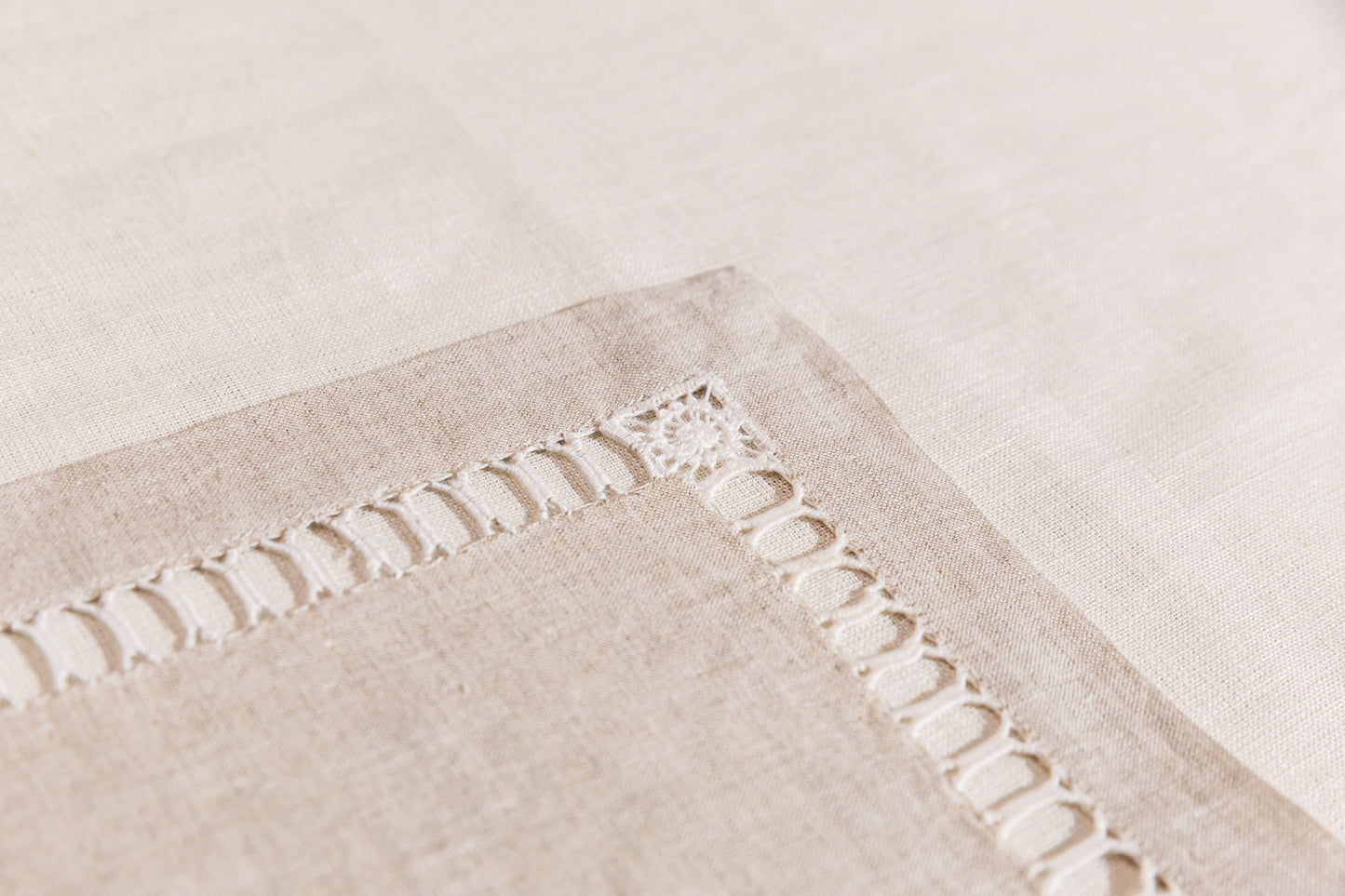 Double Arch Hemstitch - Napkins (Beige Linen)