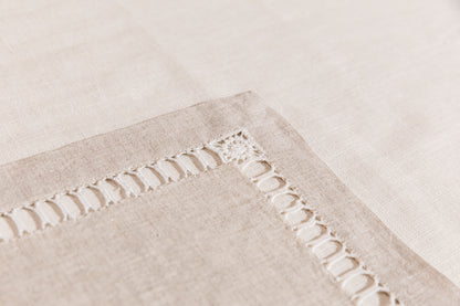 Double Arch Hemstitch - Napkins (Beige Linen)