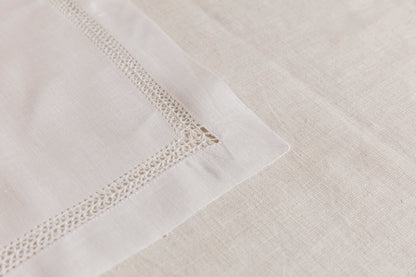 Criss Cross Hemstitch - Placemats (White Linen)